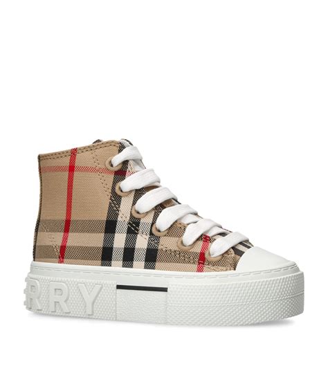 burberry children's sneakers|Check and Leather High.